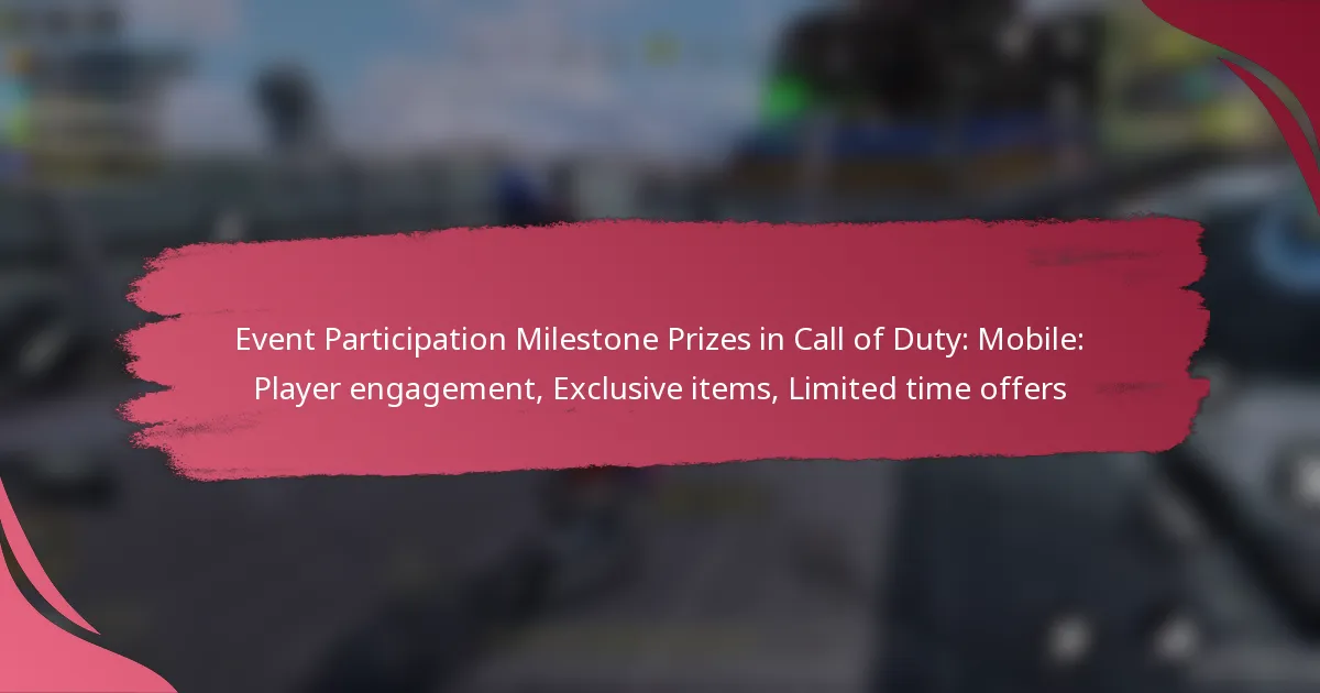 Event Participation Milestone Prizes in Call of Duty: Mobile: Player engagement, Exclusive items, Limited time offers