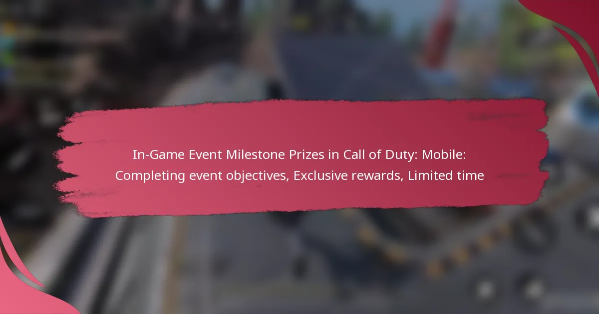 In-Game Event Milestone Prizes in Call of Duty: Mobile: Completing event objectives, Exclusive rewards, Limited time