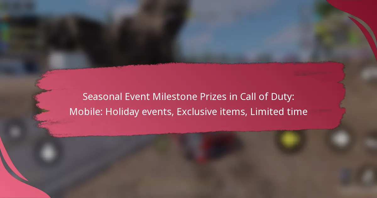 Seasonal Event Milestone Prizes in Call of Duty: Mobile: Holiday events, Exclusive items, Limited time