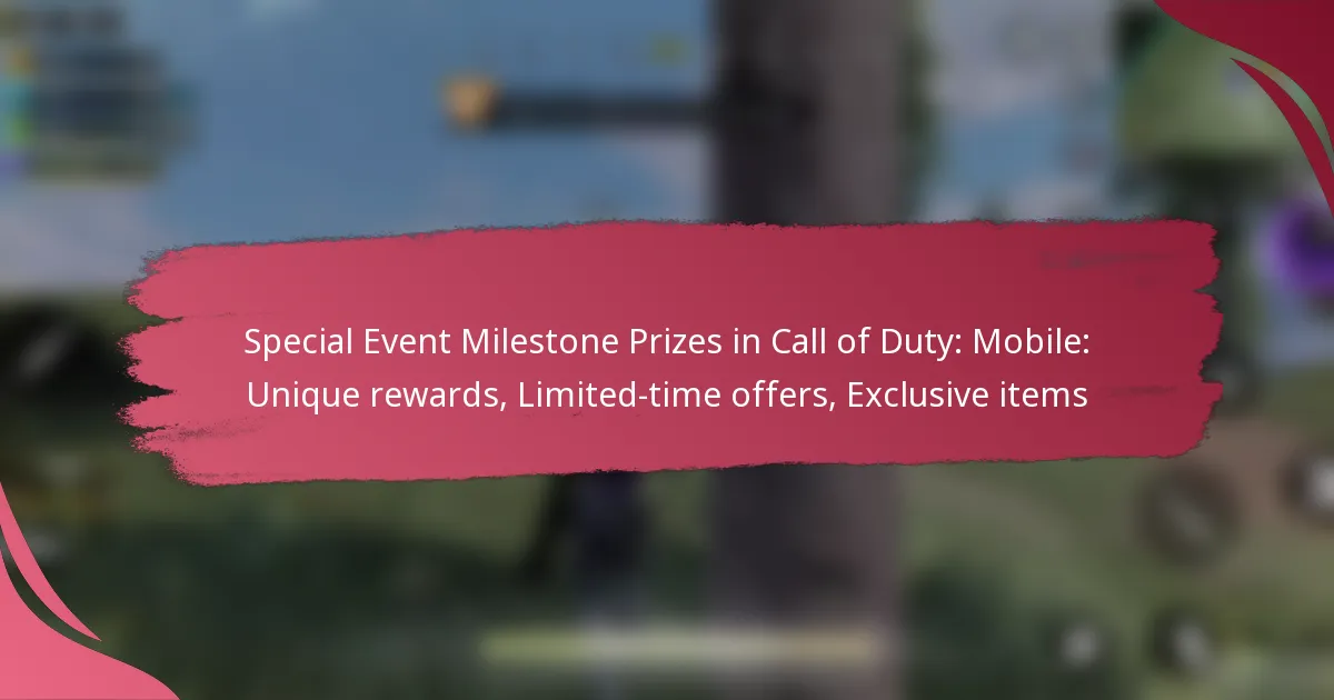 Special Event Milestone Prizes in Call of Duty: Mobile: Unique rewards, Limited-time offers, Exclusive items