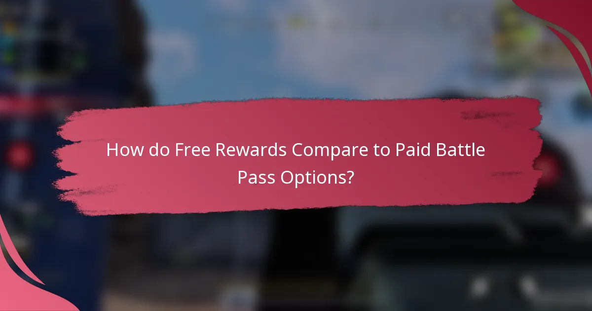 How do Free Rewards Compare to Paid Battle Pass Options?
