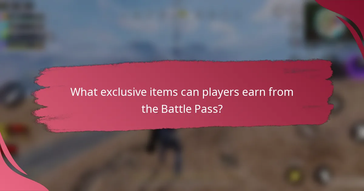 What exclusive items can players earn from the Battle Pass?